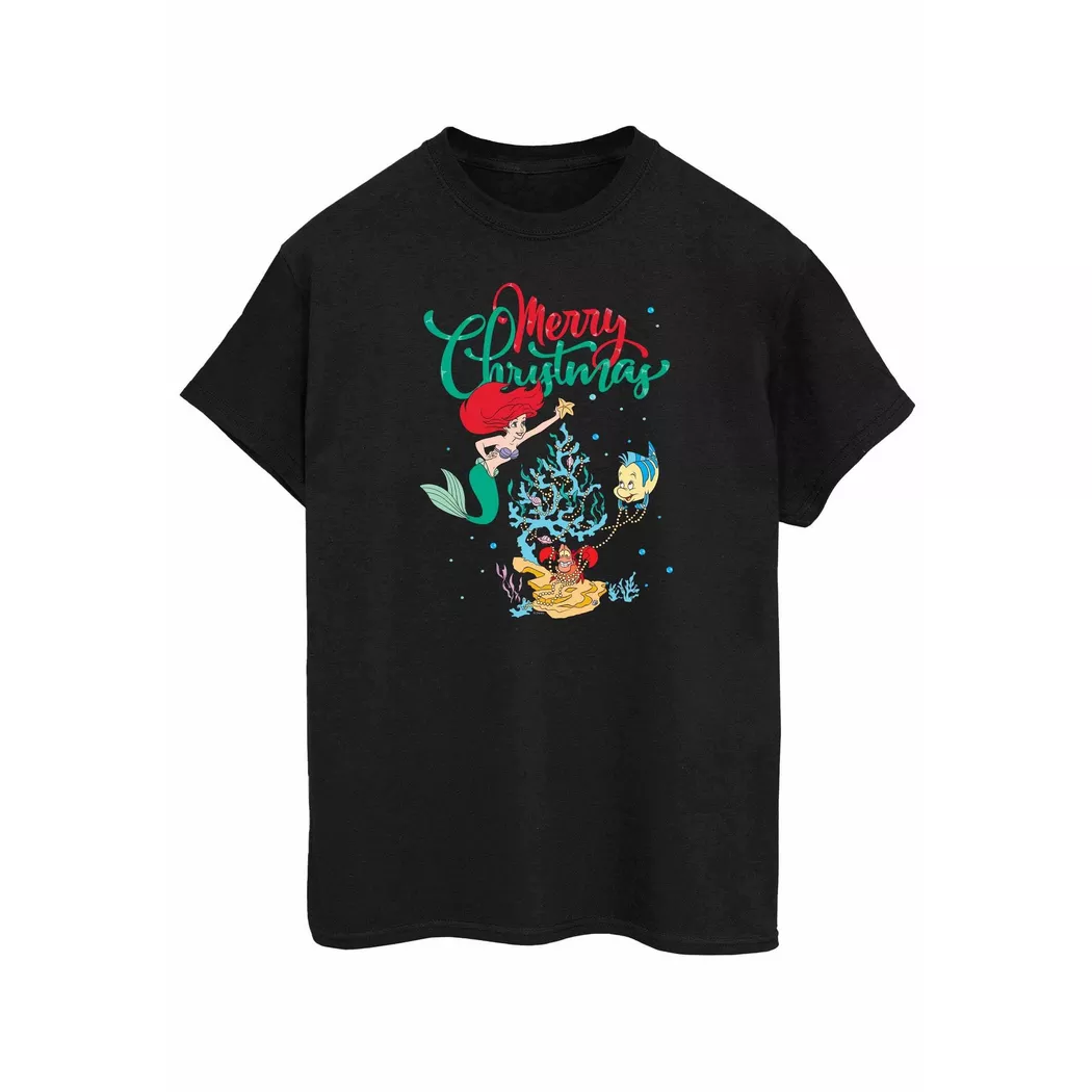 Disney - Merry Christmas TShirt, für Damen, Schwarz, Größe XL