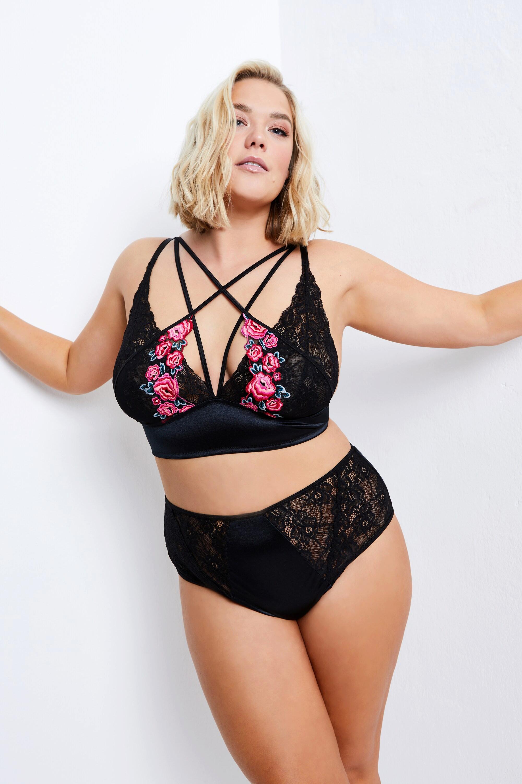 Ulla Popken Bralette Broderie Rose  