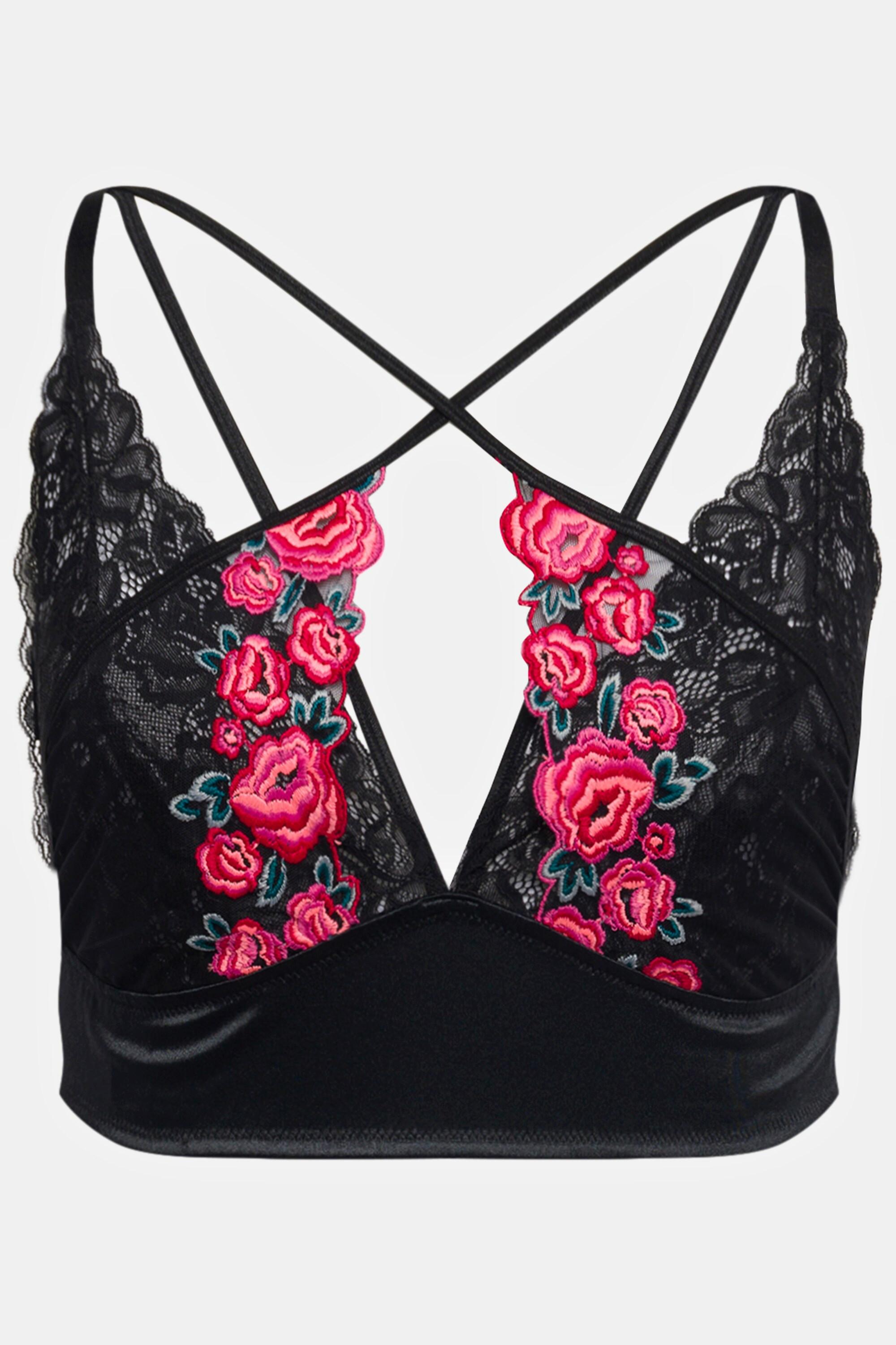 Ulla Popken Bralette Broderie Rose  