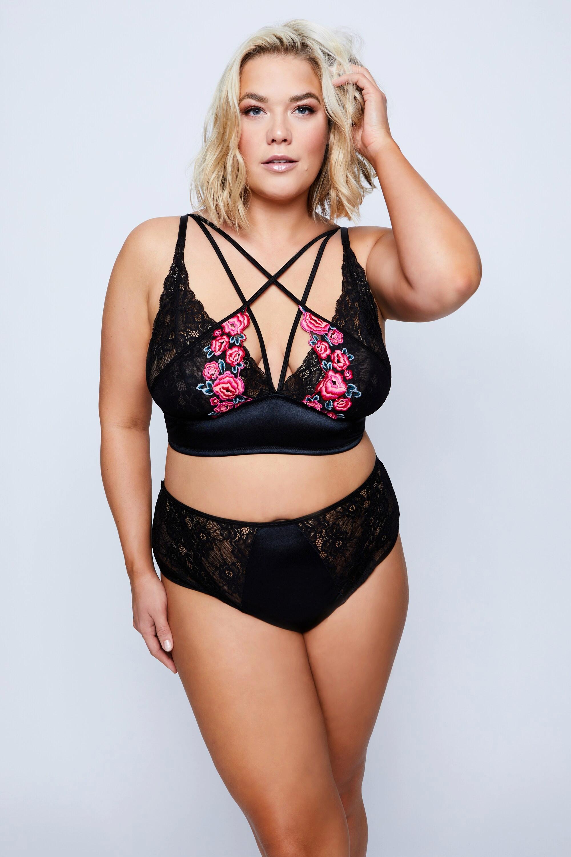Ulla Popken Bralette Broderie Rose  