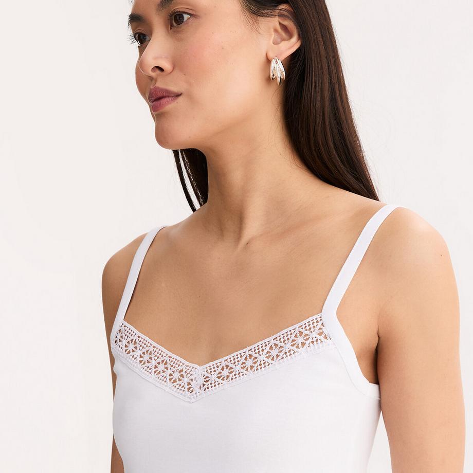 La Redoute Collections Canotta scollo a V spalline sottili  