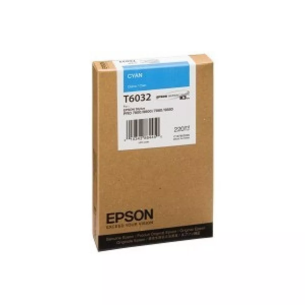 Epson – Tintenpatrone cyan T603200 Stylus Pro 7880/9880 220ml, Cyan-Blau, One Size