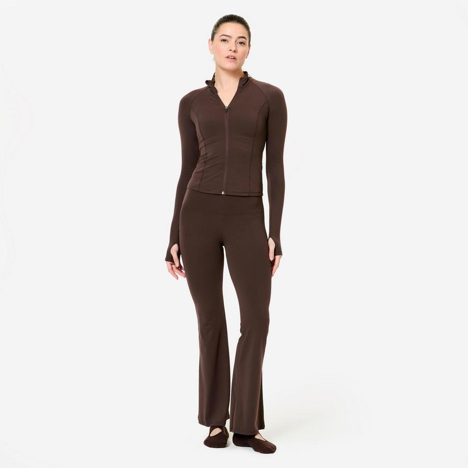 DOMYOS  Pantalon de fitness taille haute à jambes évasées 