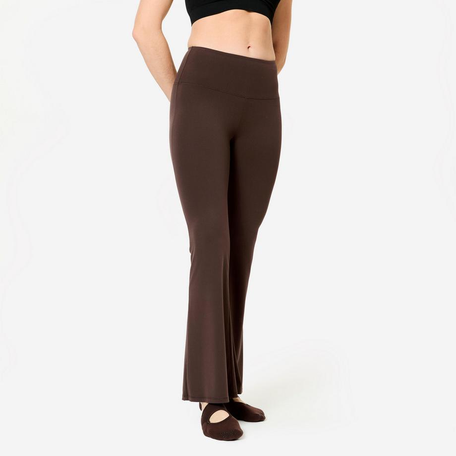 Pantalon de fitness taille haute à jambes évasées