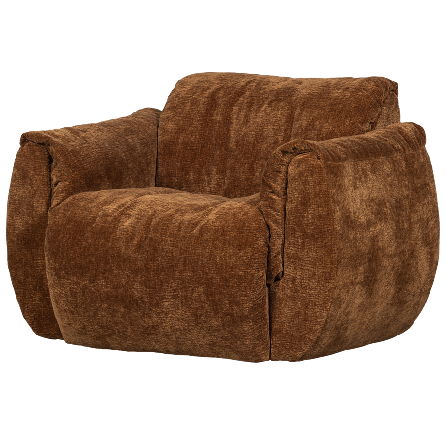 Sessel Baggy 3D-Chenille mittelbraun