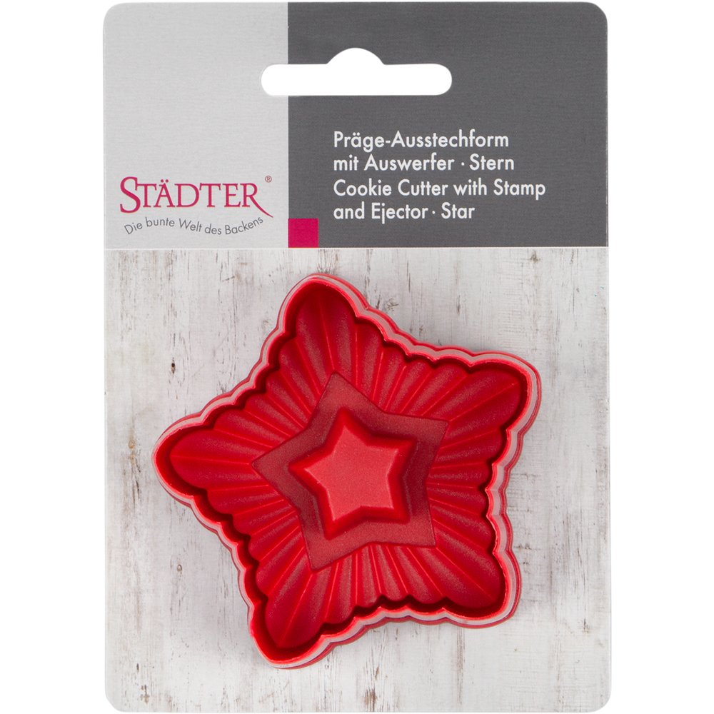 Städter Emporte-pièce avec éjecteur Étoile ondulée  