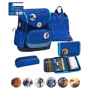 COMPACT Plus Schulrucksack-Set Estate blue