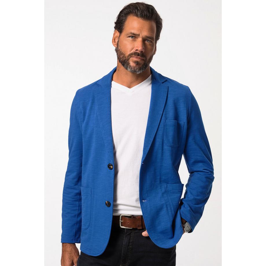 JP1880 Veston Molleton Flammé Col Revers Poches Plaquées  