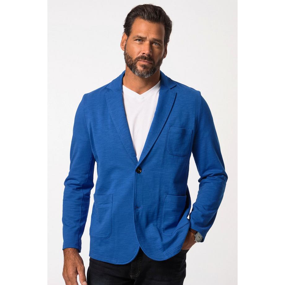 JP1880 Veston Molleton Flammé Col Revers Poches Plaquées  