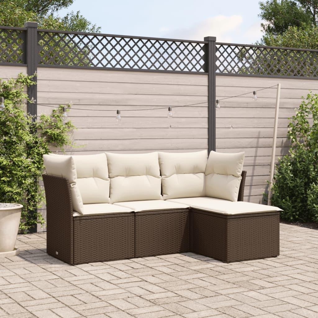 VidaXL set divano da giardino Polirattan  