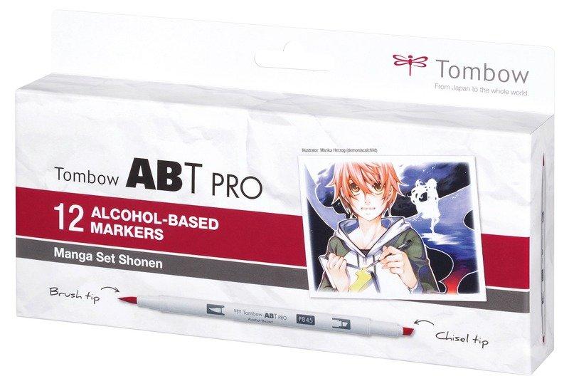 Tombow TOMBOW Dual Brush Pen ABT PRO ABTP-12P-5 Manga Set Shonen 12 Stück  
