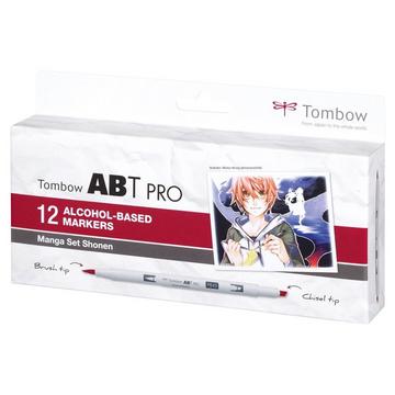 TOMBOW Dual Brush Pen ABT PRO ABTP-12P-5 Manga Set Shonen 12 Stück