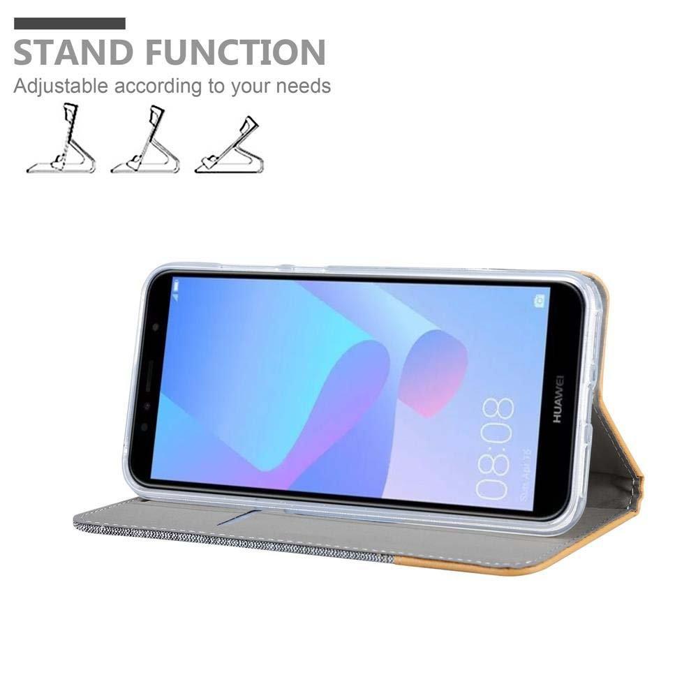 Cadorabo  Housse compatible avec Huawei Y6 PRIME - Coque de protection avec fermeture magnétique, fonction de support et compartiment pour carte 