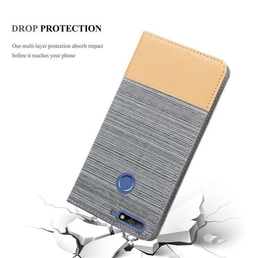 Cadorabo  Housse compatible avec Huawei Y6 PRIME - Coque de protection avec fermeture magnétique, fonction de support et compartiment pour carte 