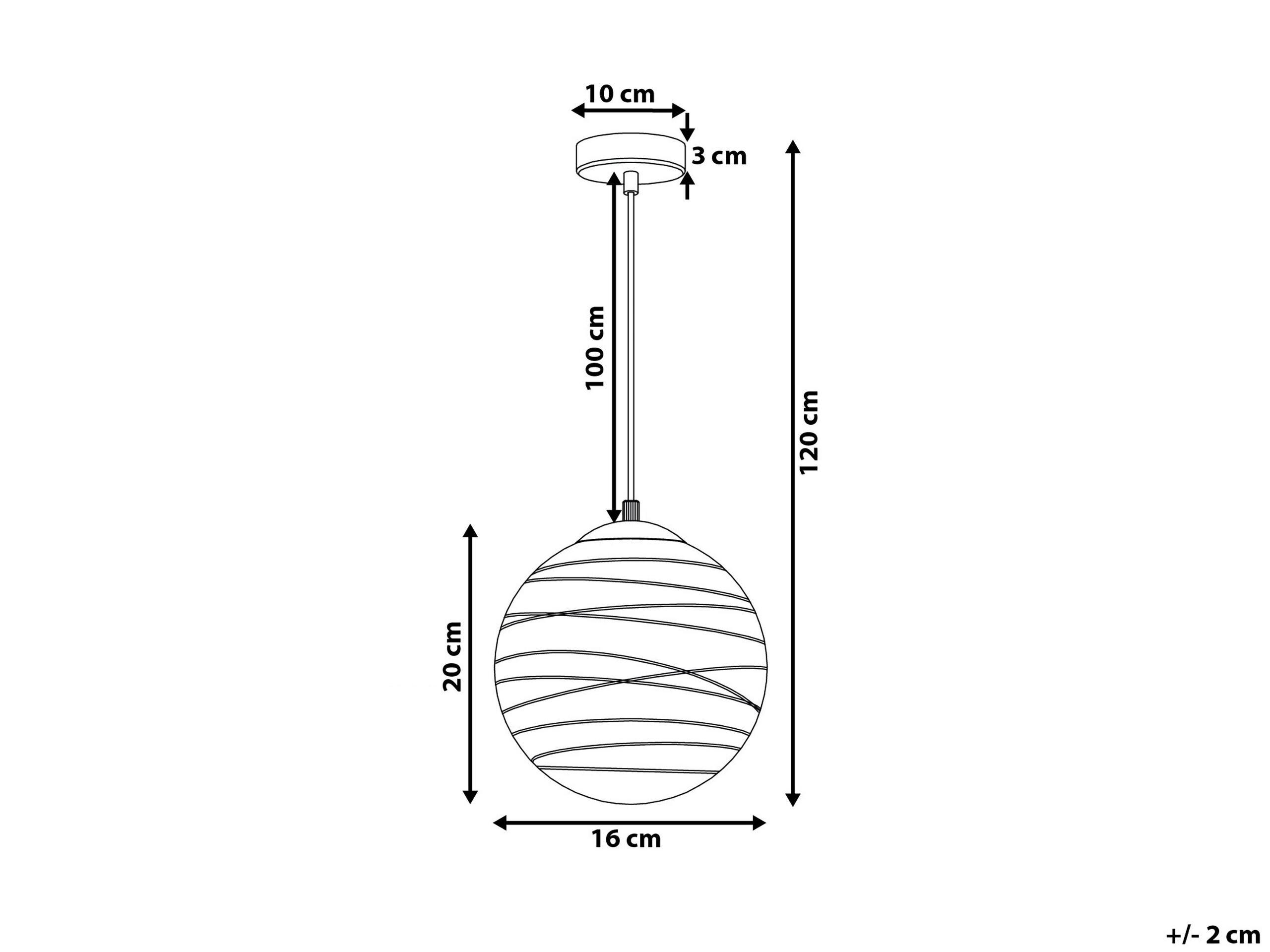 Beliani Hängeleuchte aus Glas Modern MIRNA  