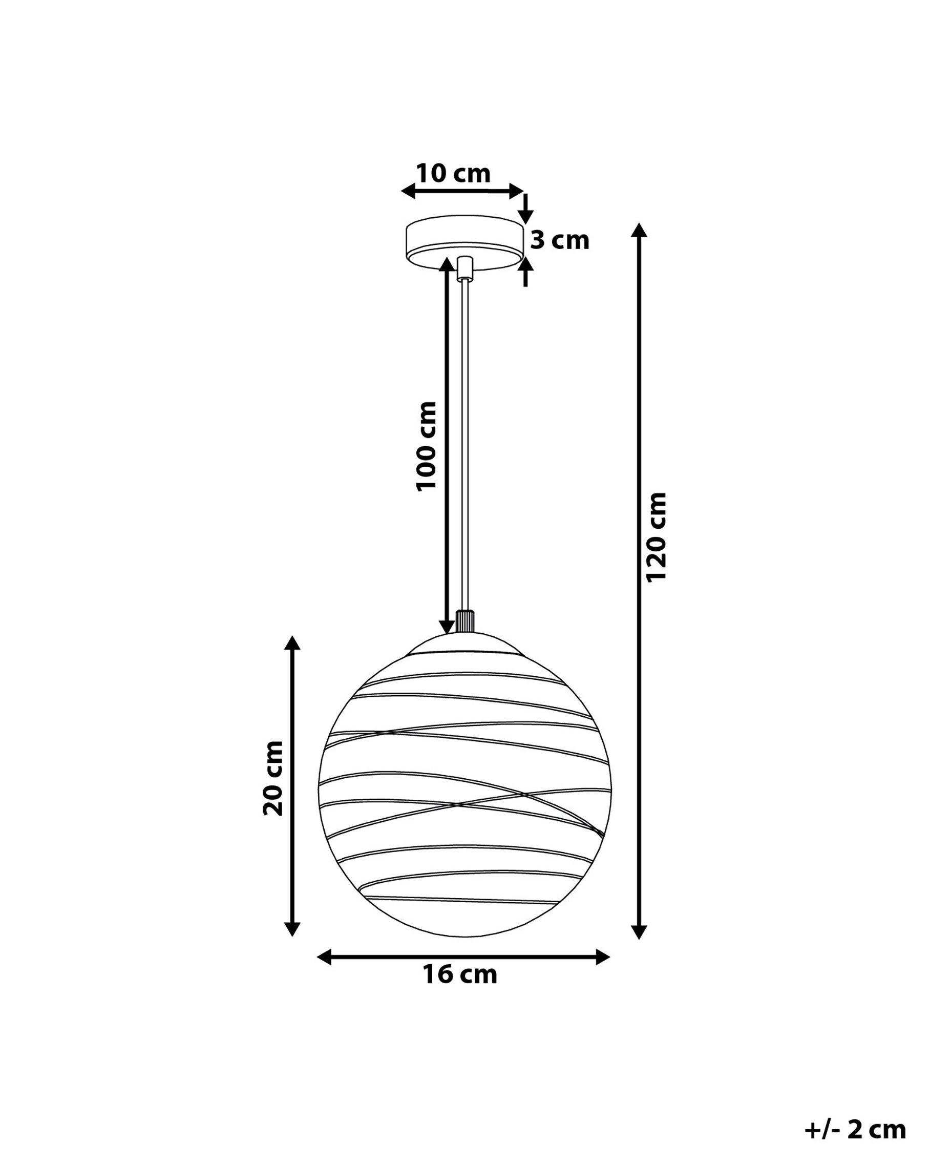 Beliani Lampadario en Vetro Moderno MIRNA  