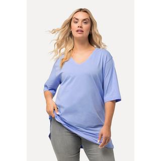 Ulla Popken  T-shirt dalle linee morbide con scollo a V e mezze maniche 