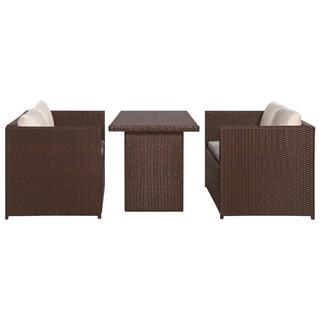 VidaXL set di divani Polirattan  