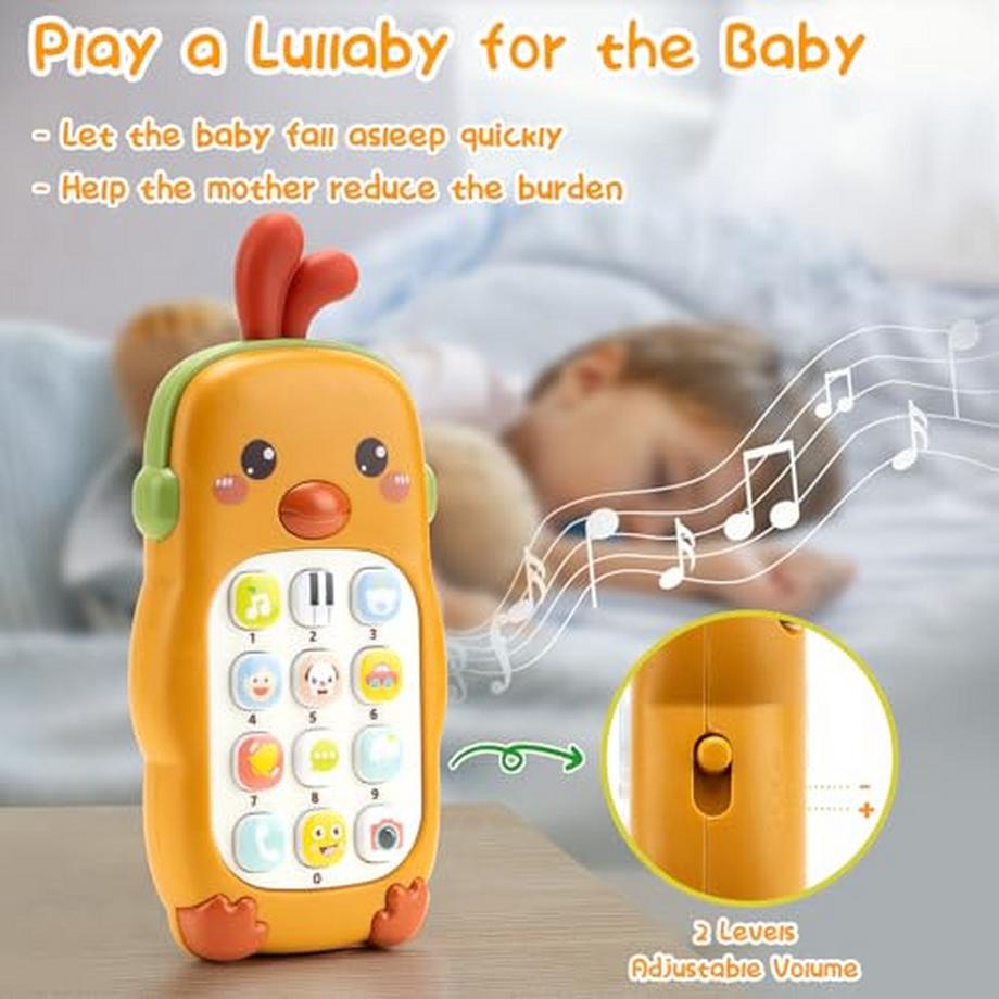 Activity-board  Babyhandy Musikspielzeug, Kinderhandy mit Musiklicht, englischem Ton und verschiedenen Melodien, Babyhandy 