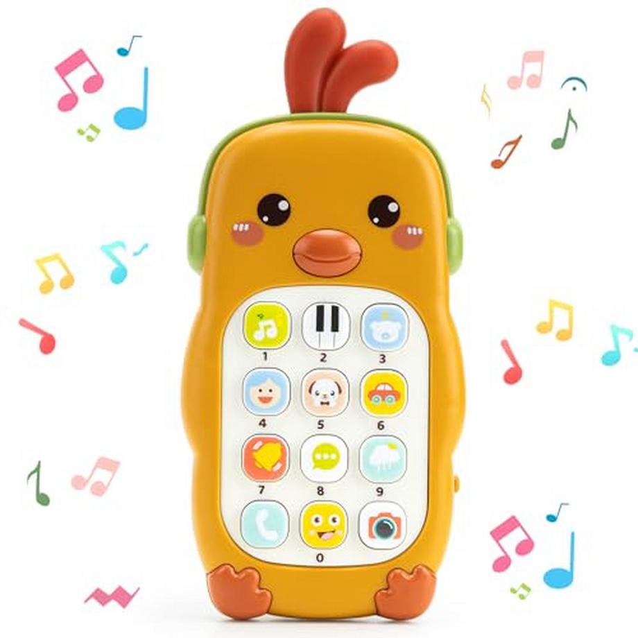 Babyhandy Musikspielzeug, Kinderhandy mit Musiklicht, englischem Ton und verschiedenen Melodien, Babyhandy