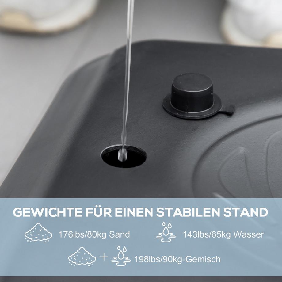 Northio  2-In-1 Basketballständer 195-370 Cm Höhenverstellbarer Basketballkorb Mit Ständer Aus Stahl 