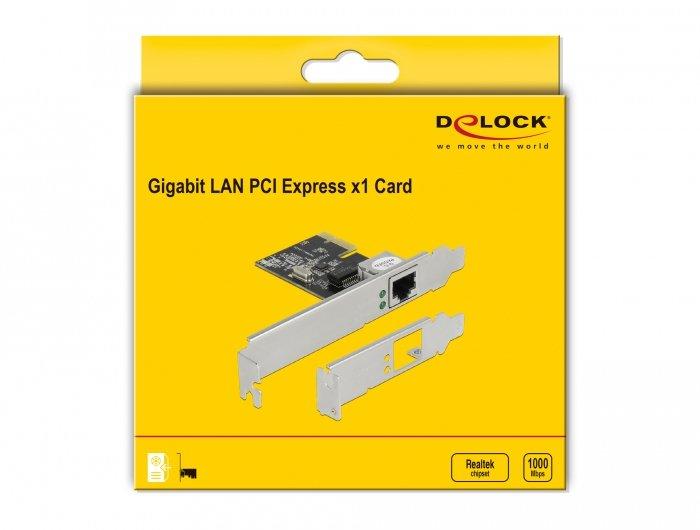 DeLock  PCI Express x1 Karte 1 x RJ45 Gigabit LAN RTL8111 