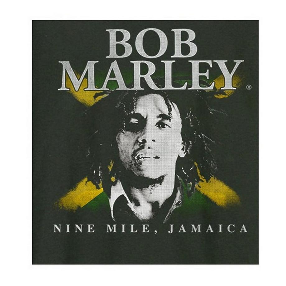 Amplified Bob Marley Nine Mile Jamaica T-Shirt Stampa Grafica  