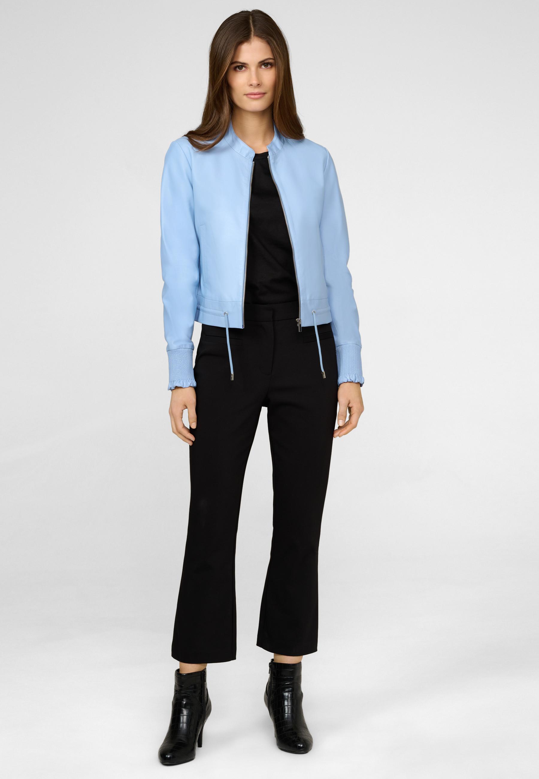 RICANO  Veste en cuir  Lilly, cropped avec cordon de serrage 