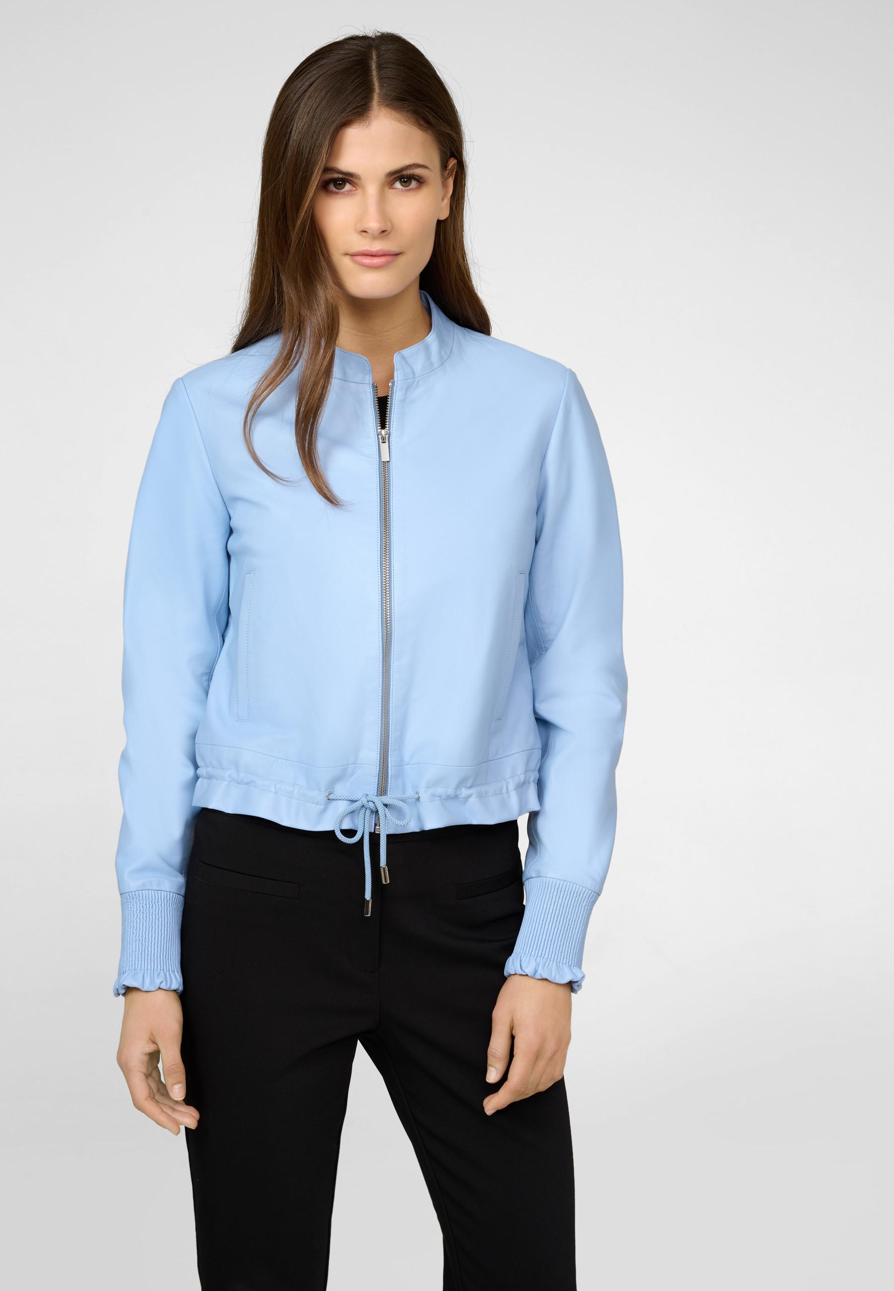 RICANO  Veste en cuir  Lilly, cropped avec cordon de serrage 