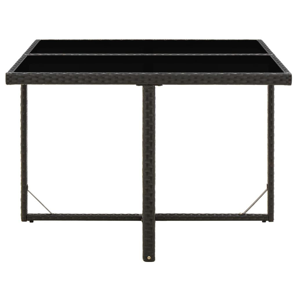 VidaXL Table de jardin rotin synthétique  