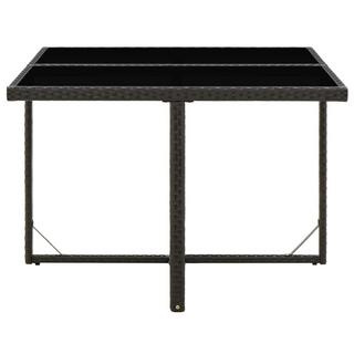 VidaXL Table de jardin rotin synthétique  