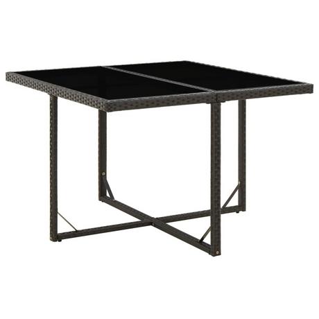 VidaXL Table de jardin rotin synthétique  