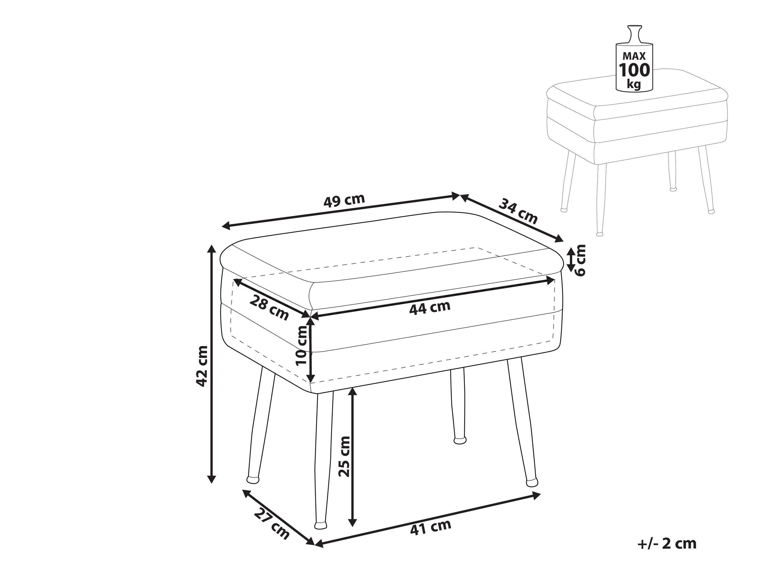 Beliani Banc de rangement en Velours Moderne ODESSA  