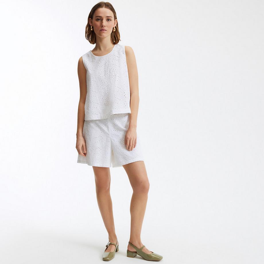 La Redoute Collections Top senza Maniche Ricamo Inglese  