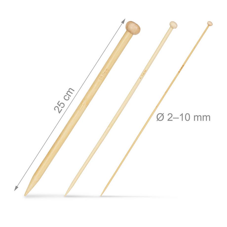 B2X  Bambus-Stricknadelset mit 36 ​​Teilen und Tasche 