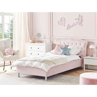 Beliani Letto contenitore en Velluto Glamour METZ  