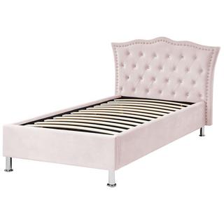 Beliani Letto contenitore en Velluto Glamour METZ  