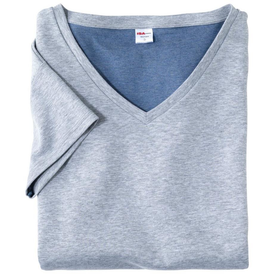 ISA bodywear Kurzarm V-Ausschnitt Shirt  