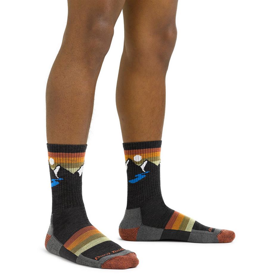 Darn Tough Vermont  Calze Uomo Micro Crew Leggere in Lana per Escursionismo 