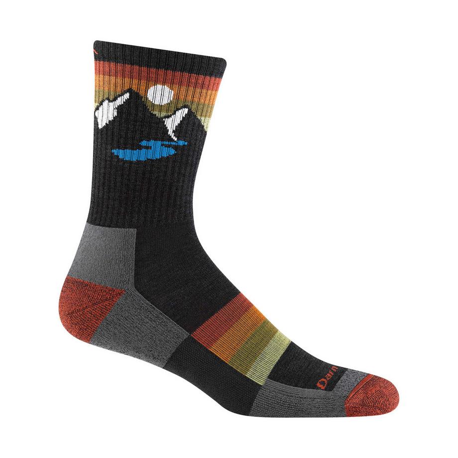 Darn Tough Chaussettes Homme Micro Crew Randonnée Légères Motif Laine Mérinos