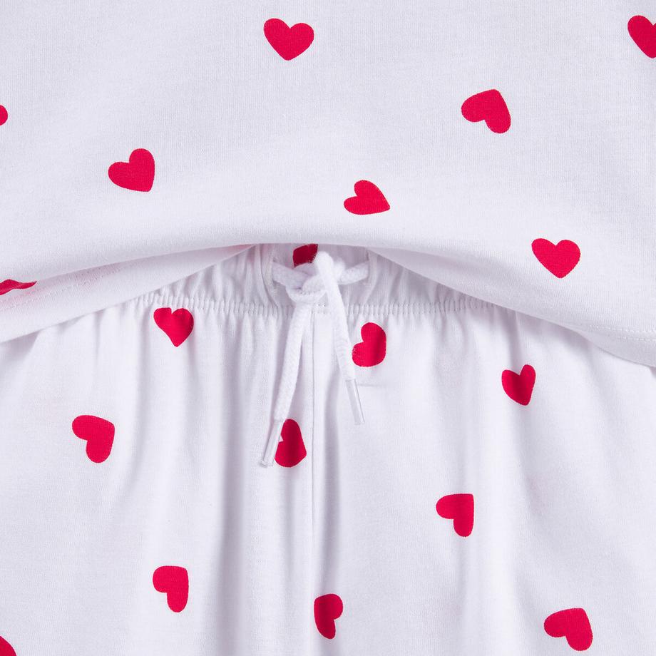 La Redoute Collections  Pyjashorts mit Herzchen-Print aus Baumwolle 