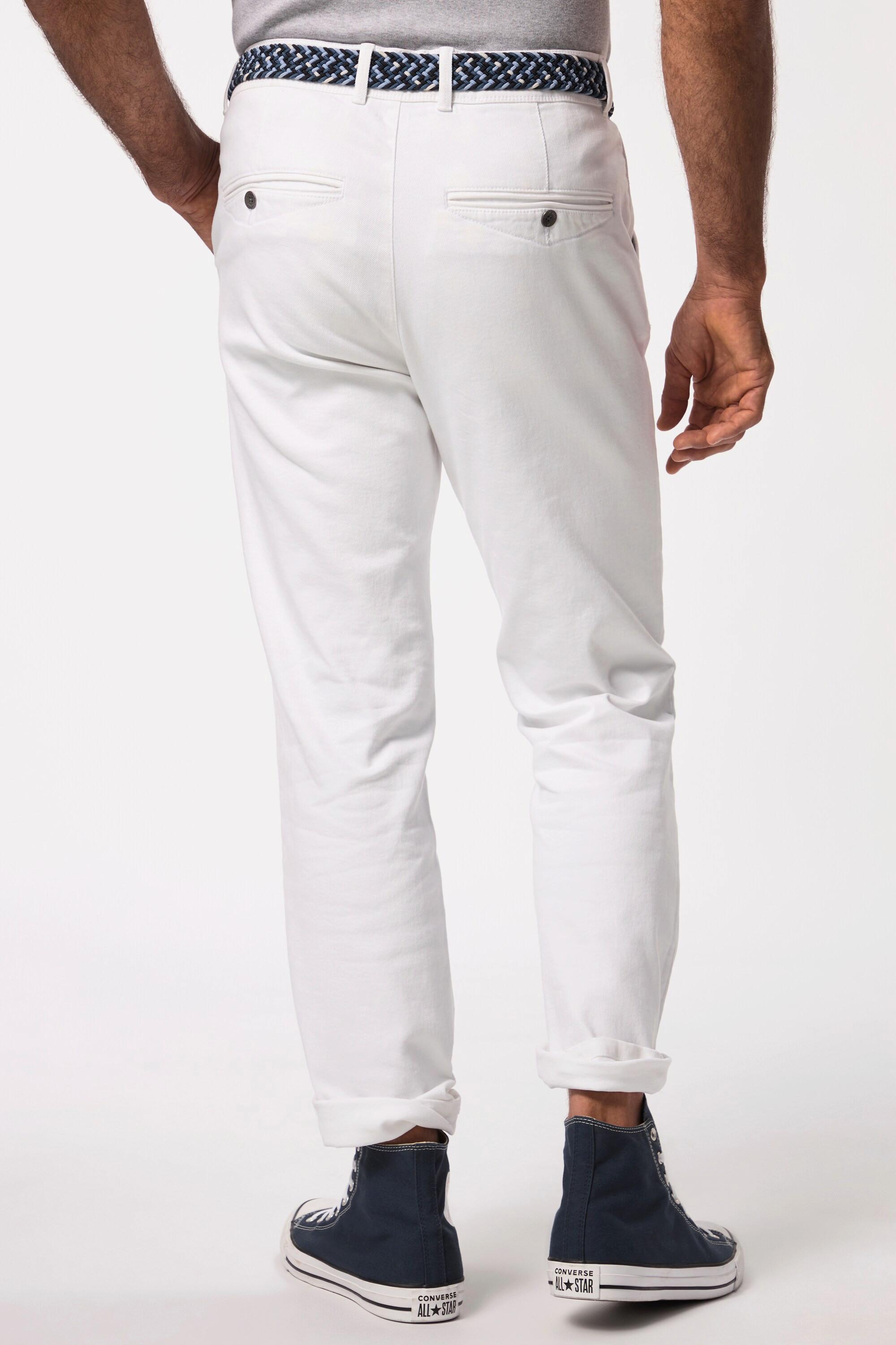 JP1880  Pantaloni chino con taglio speciale per l'addome, davanti liscio e gamba dritta, fino alla tg. 72 