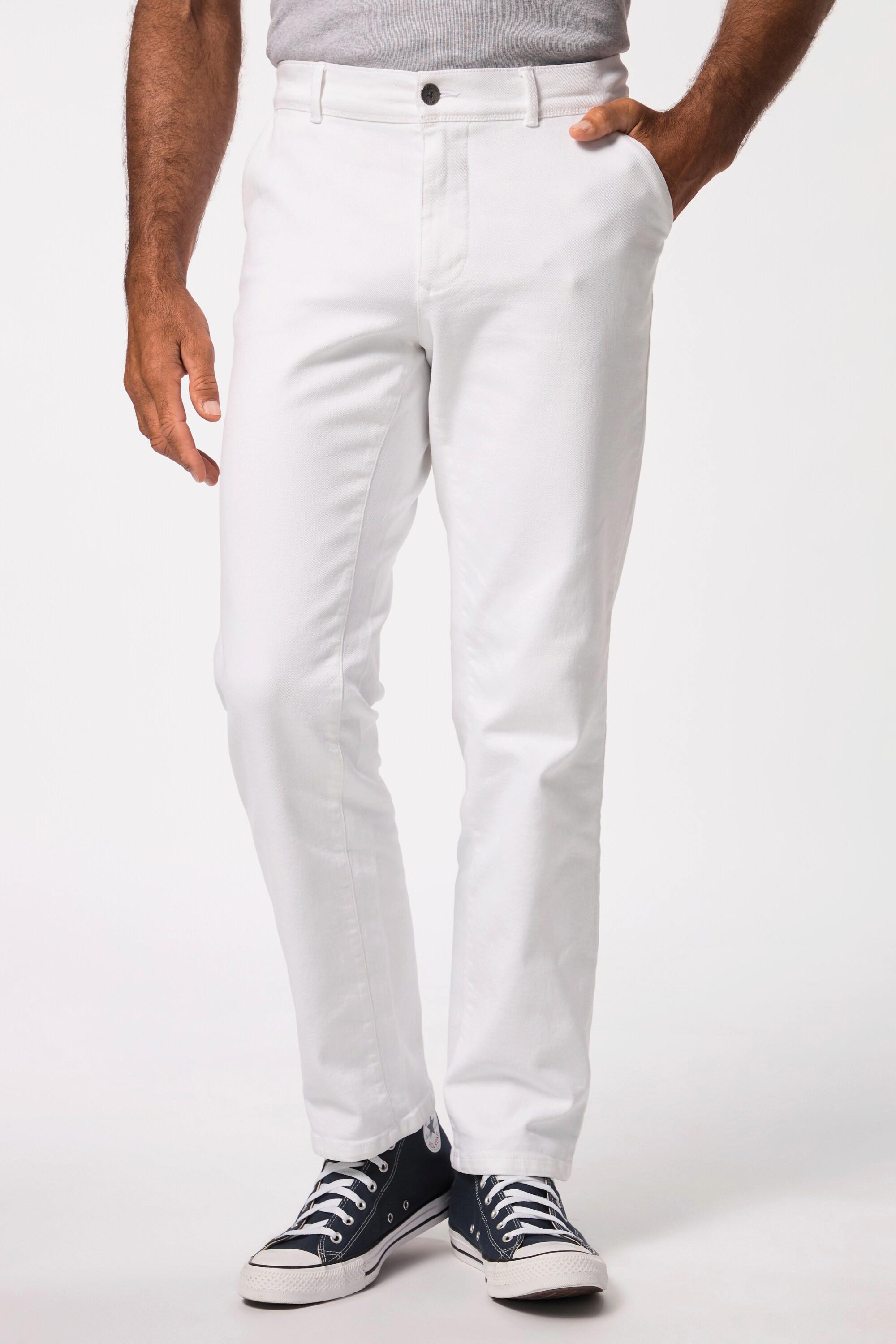 JP1880  Pantaloni chino con taglio speciale per l'addome, davanti liscio e gamba dritta, fino alla tg. 72 