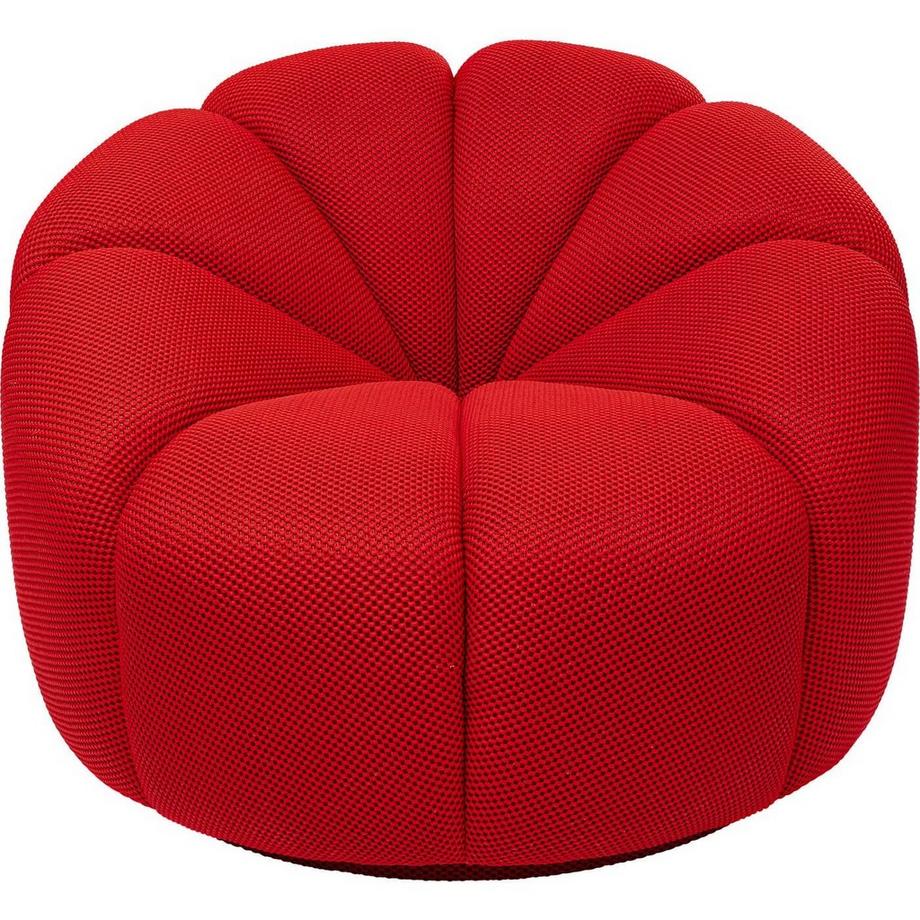 KARE Design Poltrona girevole Peppo Lounge rossa  