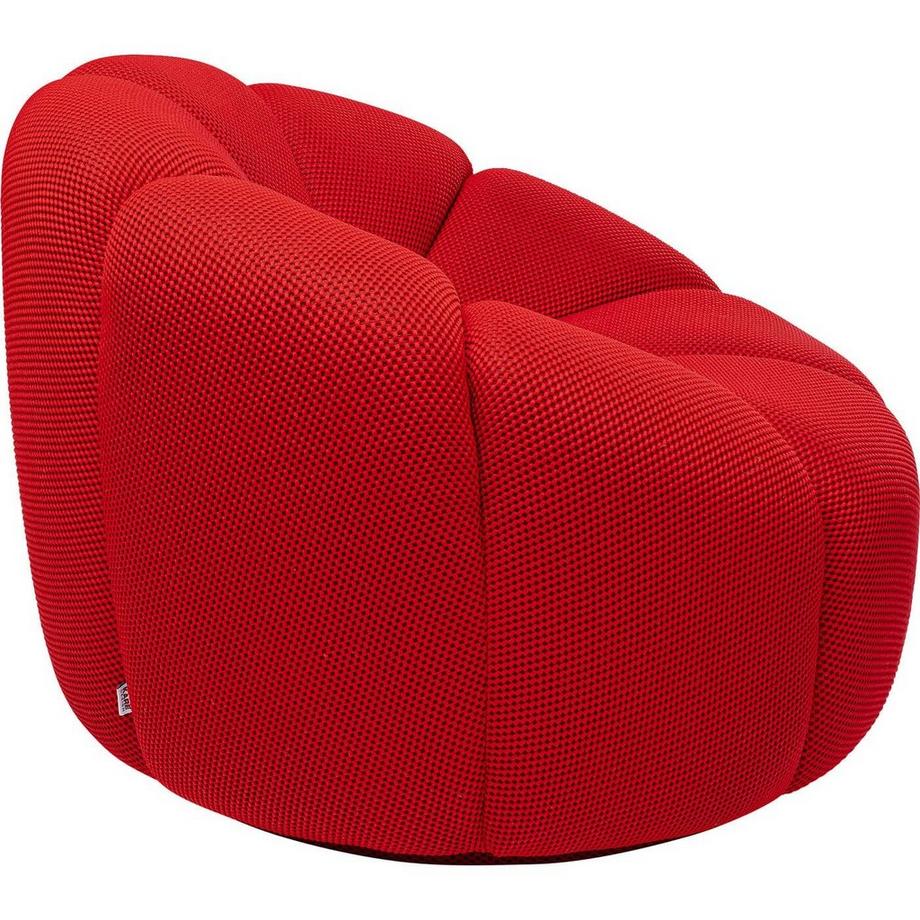 KARE Design Poltrona girevole Peppo Lounge rossa  