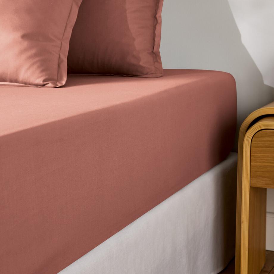 Drap housse en percale de coton