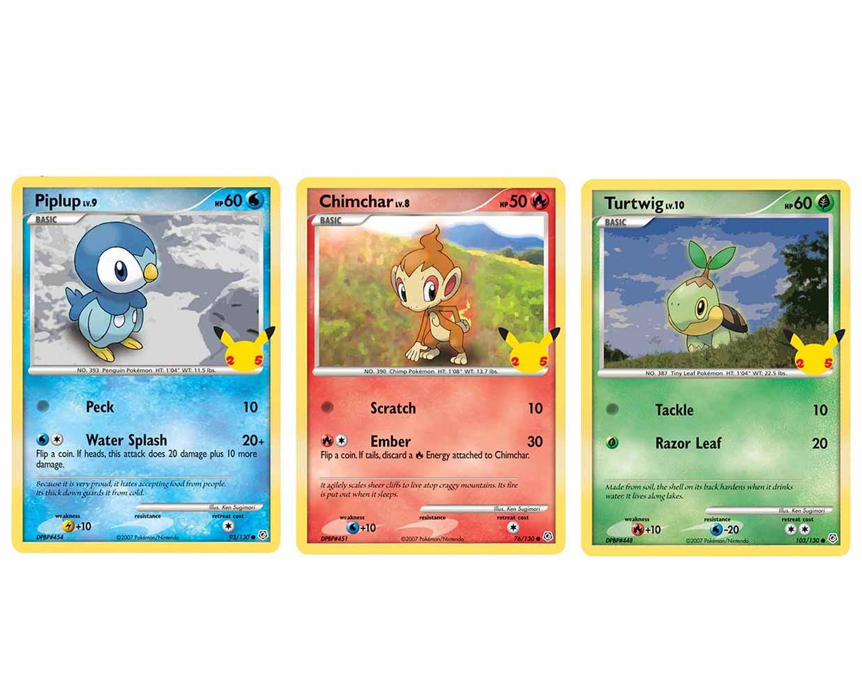 Pokémon  25th Anniversary Sinnoh Starters 3 Pack Jumbo Promos (EN) 