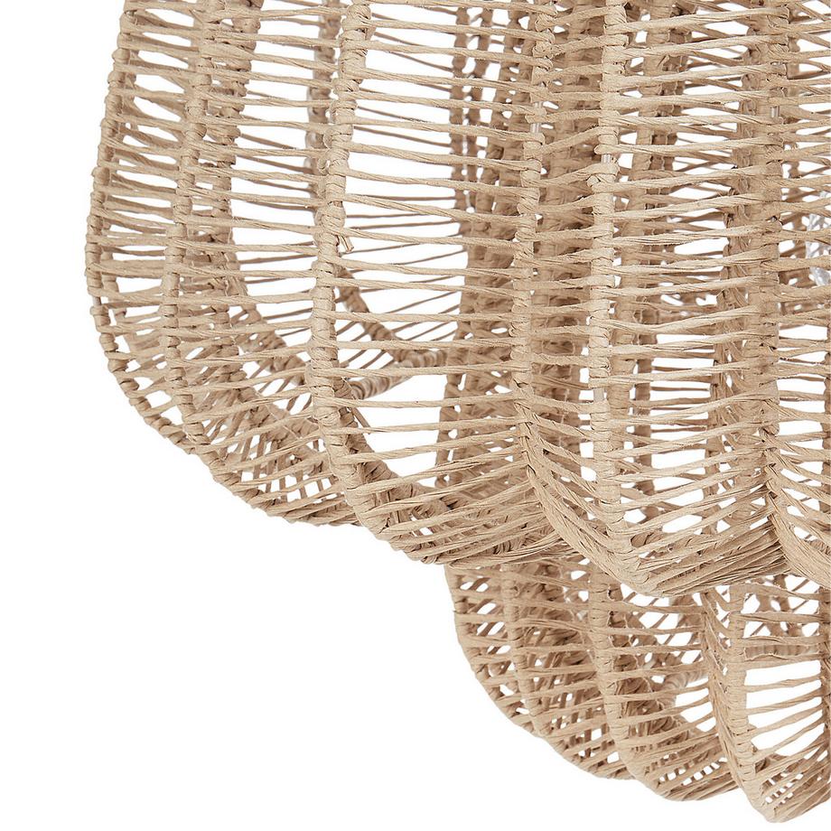 Beliani Lampe suspension en Corde en papier Boho SAISI  