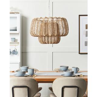 Beliani Lampe suspension en Corde en papier Boho SAISI  