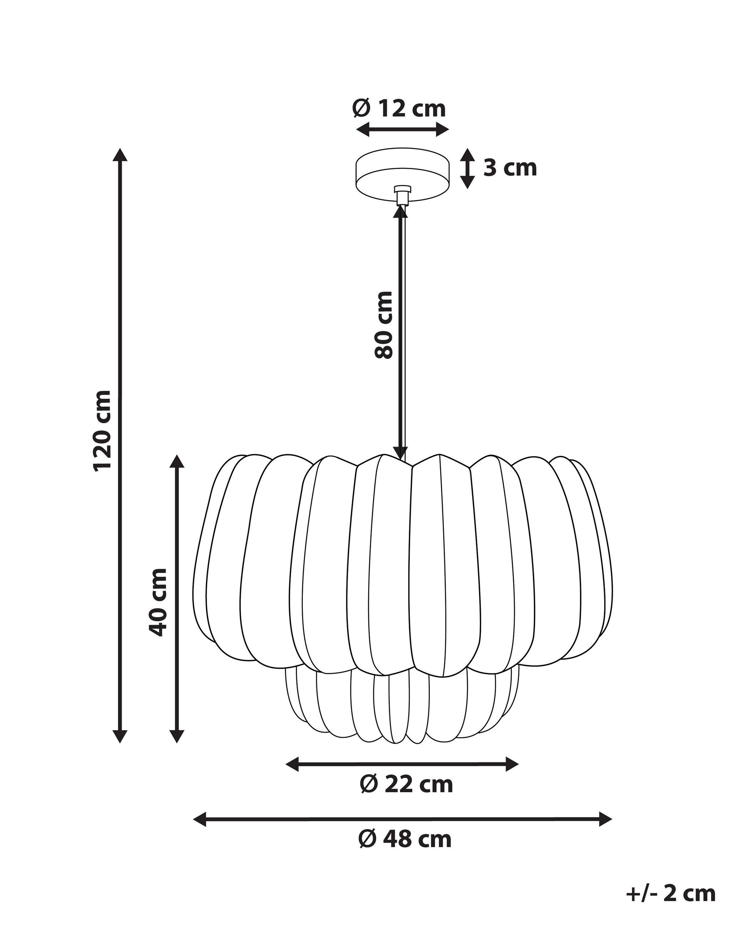 Beliani Lampe suspension en Corde en papier Boho SAISI  